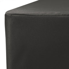 4 FT X 24 Inches Rectangular Fitted Polyester Tablecloth Black