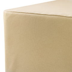 6 ft Rectangular Fitted Polyester Tablecloth Champagne
