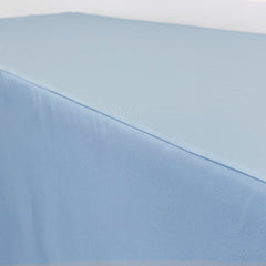 6 ft. Fitted Polyester Tablecloth Rectangular Light Blue