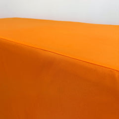 6 ft. Fitted Polyester Tablecloth Rectangular Orange