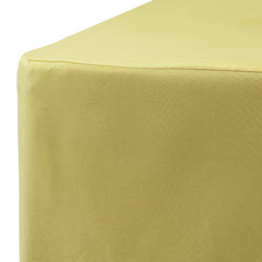 6 ft Rectangular Fitted Polyester Tablecloth Pastel Yellow