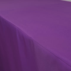 6 ft. Fitted Polyester Tablecloth Rectangular Purple