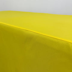 6 ft Fitted Polyester Tablecloth Rectangular Canary Yellow