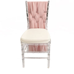 5 Pack 6 Ft Chiffon Chiavari Chair Sashes Blush