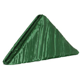 10 Pack 20 Inch Crinkle Taffeta Cloth Napkins Hunter Green