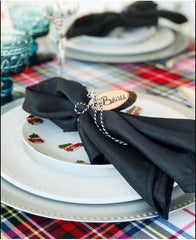 20 inch Polyester Cloth Napkins Black (Pack of 10)