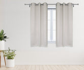 42 X 63 Inch Blackout Polyester Curtains with Grommets Beige - 2 Panels