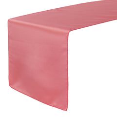 14 x 108 inch L'amour Satin Table Runner Coral