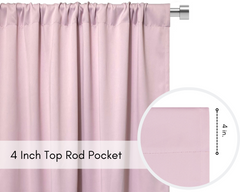 42 X 84 Inch Blackout Polyester Curtains with Rod Pocket Blush - 2 Panels