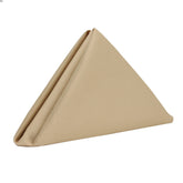 20 inch L'amour Satin Napkins Champagne (Pack of 10)