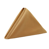 20 inch L'amour Satin Napkins Gold (Pack of 10)