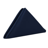 20 inch L'amour Satin Napkins Navy Blue (Pack of 10)