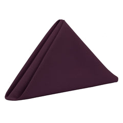 20 inch Polyester Cloth Napkins Eggplant (Pack of 10)
