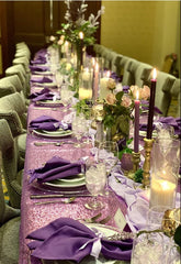 20 inch Polyester Cloth Napkins Purple (Pack of 10)