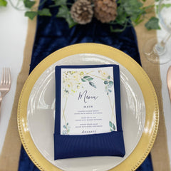 20 inch Polyester Cloth Napkins Navy Blue (Pack of 10)