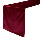 14 x 108 Inch Velvet Table Runner Burgundy