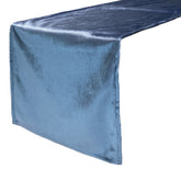 14 x 108 Inch Velvet Table Runner Dusty Blue