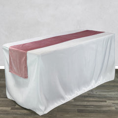 14 x 108 Inch Velvet Table Runner Dusty Rose