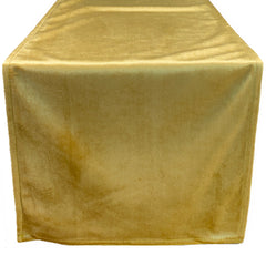 14 x 108 Inch Velvet Table Runner Gold