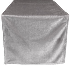 14 x 108 Inch Velvet Table Runner Gray