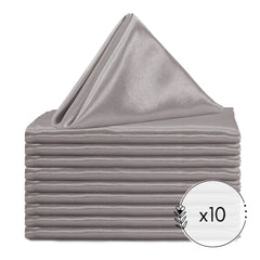 20 inch Satin Cloth Napkins Platinum (Pack of 10)