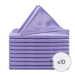20 inch Satin Cloth Napkins Lavender (Pack of 10)