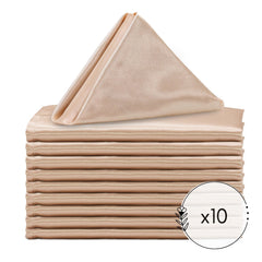 20 inch Satin Cloth Napkins Peach (Pack of 10)