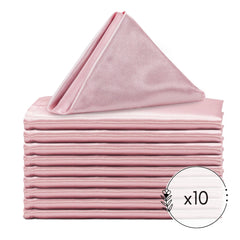 20 inch Satin Cloth Napkins Pink (Pack of 10)