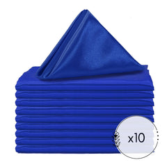20 Inch Satin Cloth Napkins Royal Blue (Pack of 10)