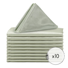 20 Inch Satin Cloth Napkins Sage (Pack of 10)