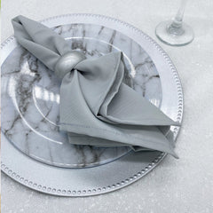 20 inch Polyester Cloth Napkins Silver (Pack of 10)