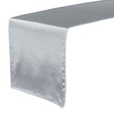 14 x 108 inch Satin Table Runner Silver