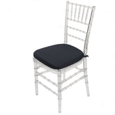 10 Pack Stretch Spandex Chiavari Pad Cover with Ties Black