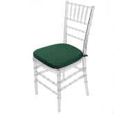 10 Pack Stretch Spandex Chiavari Pad Cover with Ties Hunter Green