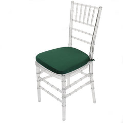 10 Pack Stretch Spandex Chiavari Pad Cover with Ties Hunter Green