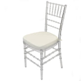 10 Pack Stretch Spandex Chiavari Pad Cover with Ties Ivory
