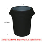 32 Gallon Spandex Trash Can/Waste Container Cover Black