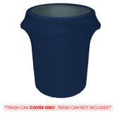 32 Gallon Spandex Trash Can/Waste Container Cover Navy Blue