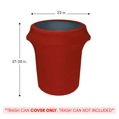 32 Gallon Spandex Trash Can/Waste Container Cover Red