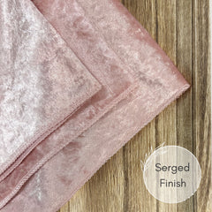 20 Inch Crushed Velvet Cloth Napkins Blush (Pack of 10)