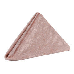 20 Inch Crushed Velvet Cloth Napkins Blush (Pack of 10)