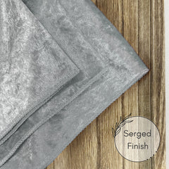 10 Pack 20 Inch Crushed Velvet Cloth Napkins Dark Silver