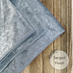 20 Inch Crushed Velvet Cloth Napkins Dusty Blue (Pack of 10)