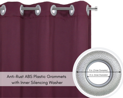42 X 84 Inch Blackout Polyester Curtains with Grommets Burgundy - 2 Panels
