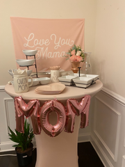 30 inch Highboy Cocktail Round Spandex Table Cover Blush