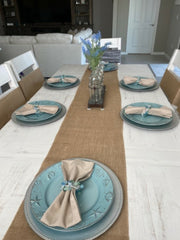 13 x 108 inch Jute Burlap Table Runner Natural