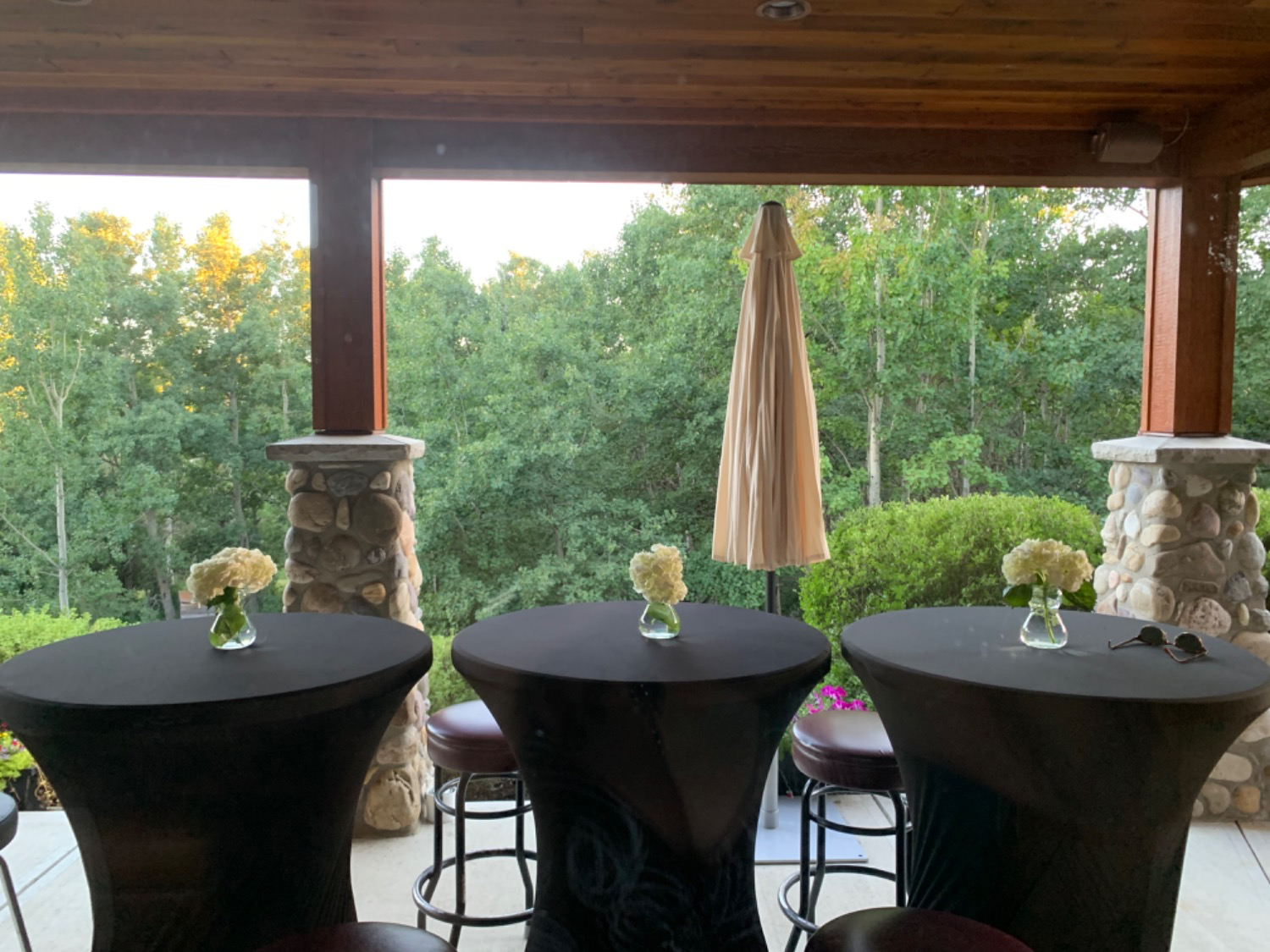 36 inch Highboy Cocktail Round Spandex Table Cover Black