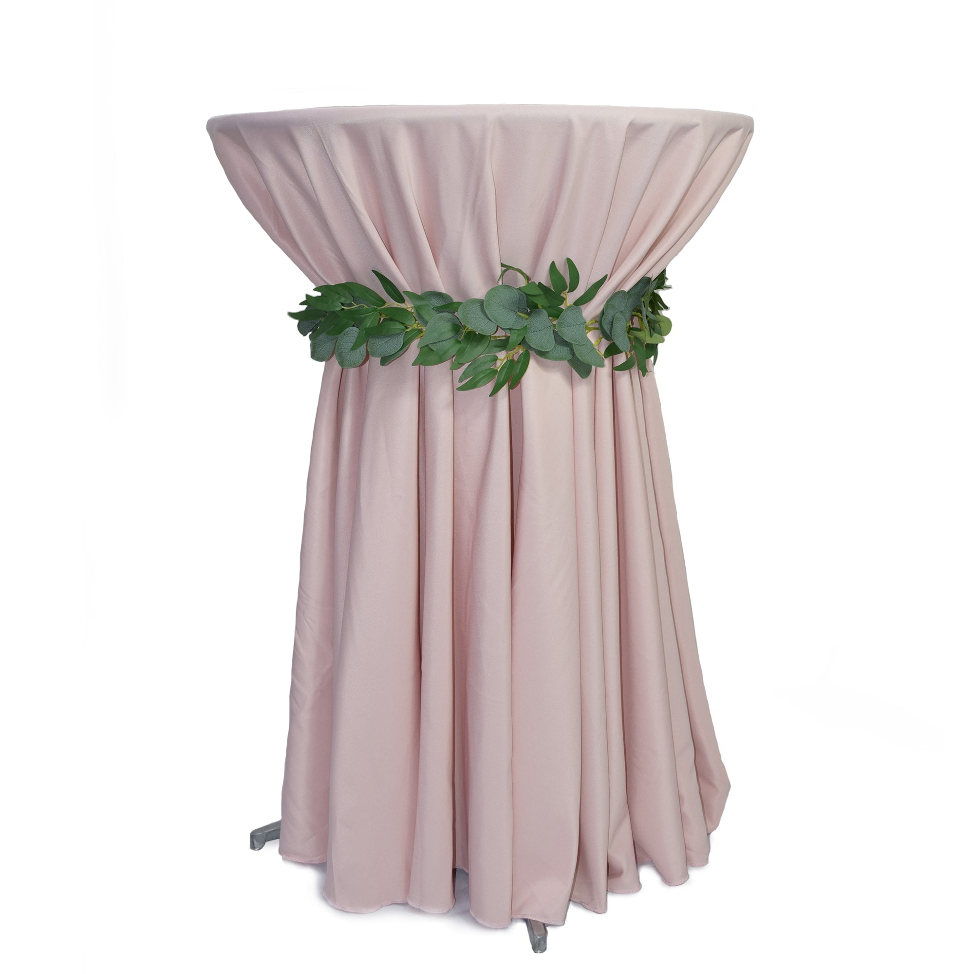 108 inch Polyester Round Tablecloth Blush