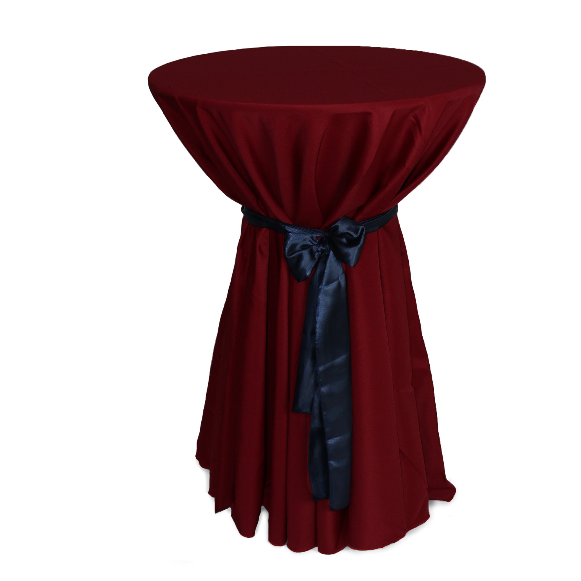 108 inch Polyester Round Tablecloth Burgundy