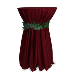 108 inch Polyester Round Tablecloth Burgundy